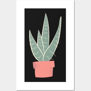 Aloe Vera in a Pot | Pastel Posters and Art